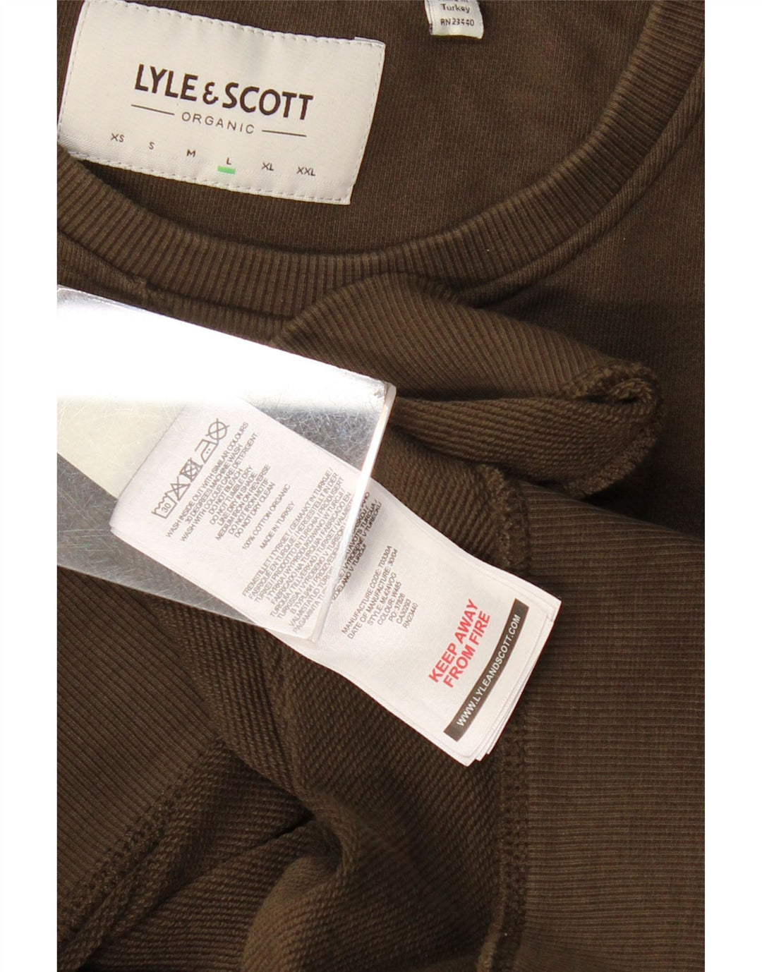 LYLE & SCOTT Muška dukserica Veliki kaki pamuk