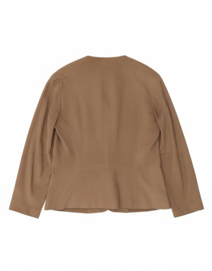 Zara ženski gornji dio kardigana s 3/4 rukava UK 14 srednje bež poliester