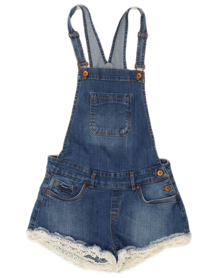 SUPERDRY ženske traper kratke hlače Dungarees XS W25 plavi pamuk