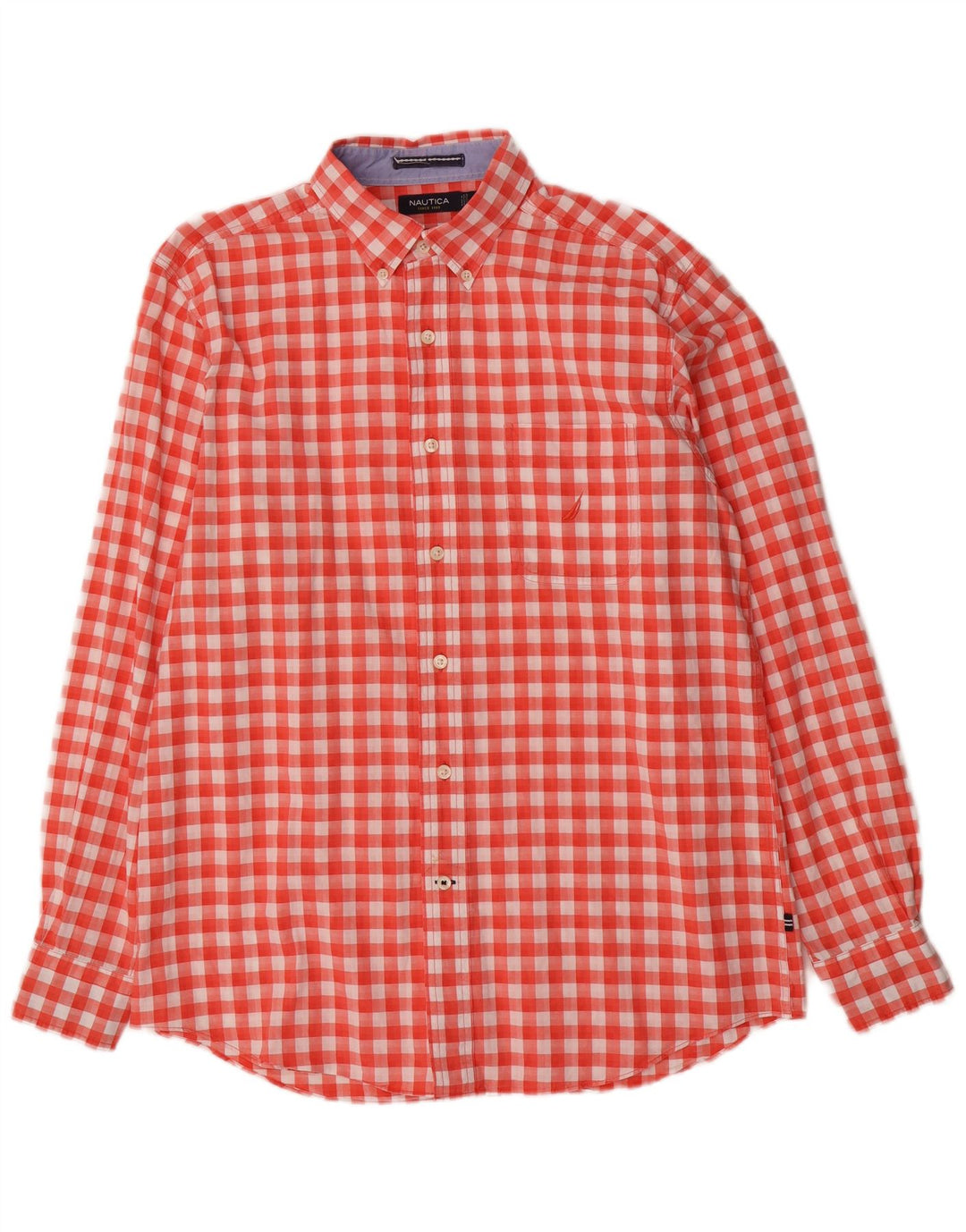 Nautica muška košulja srednje crvene boje od gingham pamuka