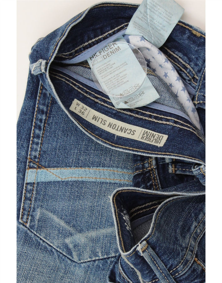 TOMMY HILFIGER Muške uske traperice Scanton W32 L31 Plavi pamuk