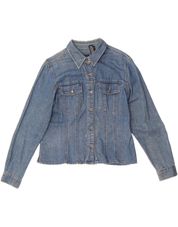 Liz Claiborne Ženska traper košulja UK 16 Veliki plavi pamuk