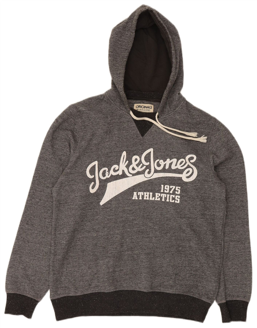 Jack & Jones muška majica s kapuljačom s kapuljačom srednje sive boje od poliestera