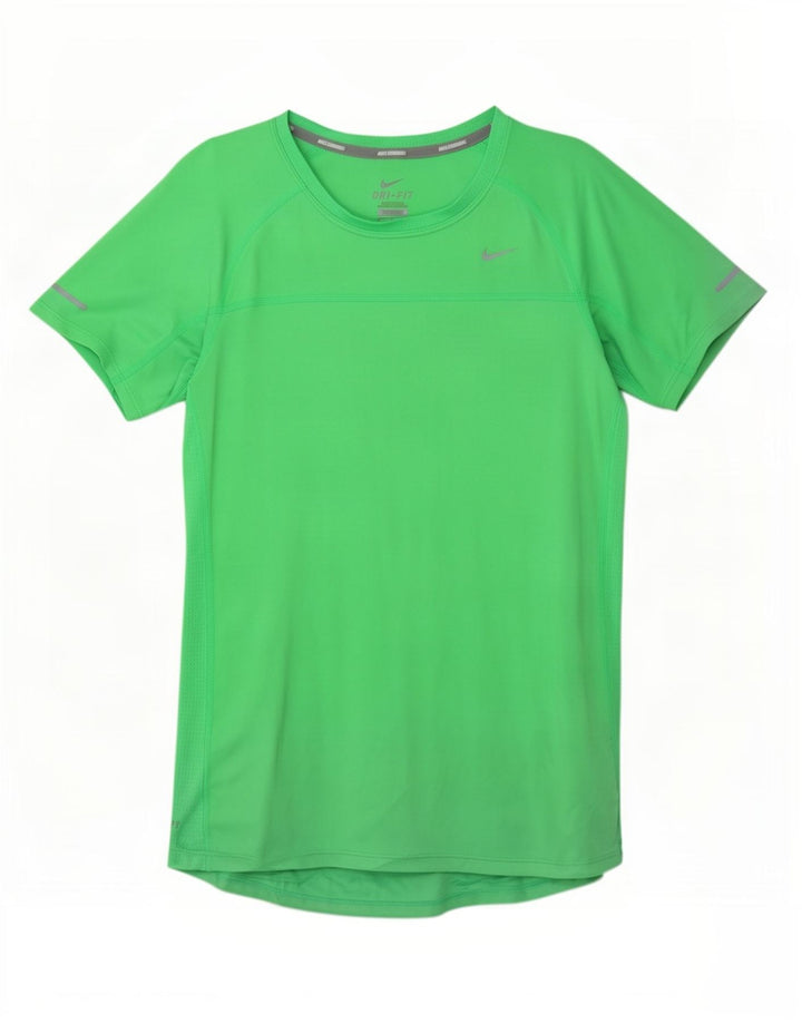 Nike Ženska Dri Fit T-Shirt majica UK 12 Srednje zeleni poliester