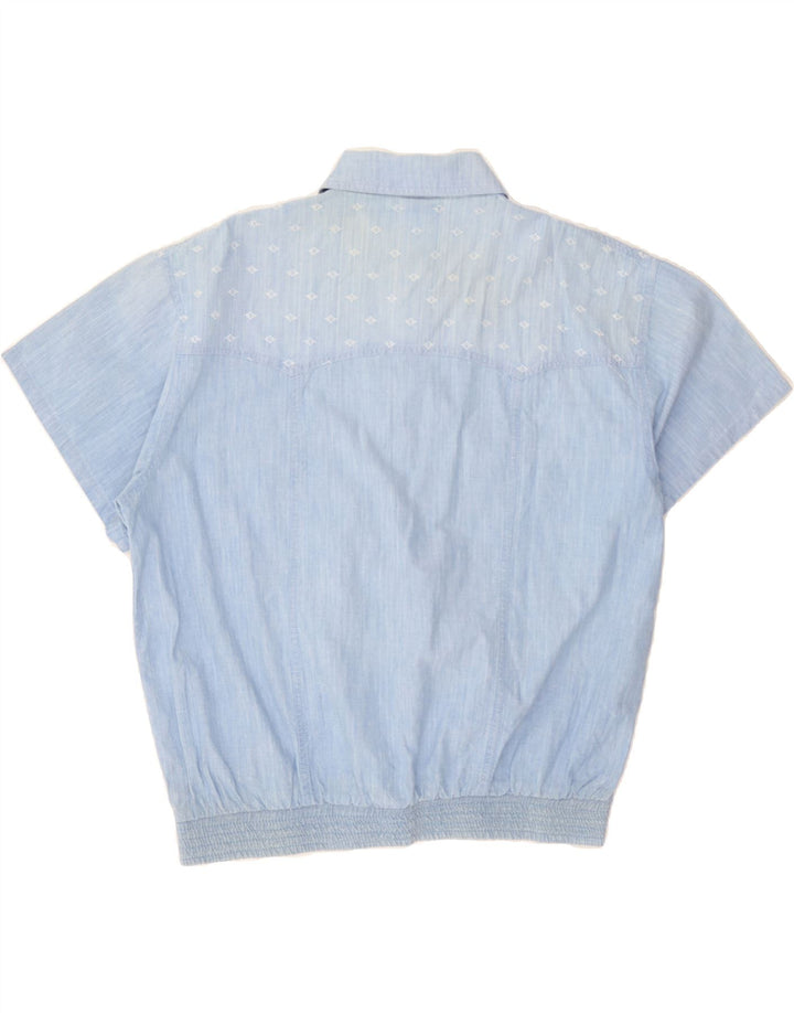 C&A Womens Oversized Short Sleeve Pullover Shirt EU 40 Medium Blue Spotted Vintage C&A and Second-Hand C&A from Messina Hembry 