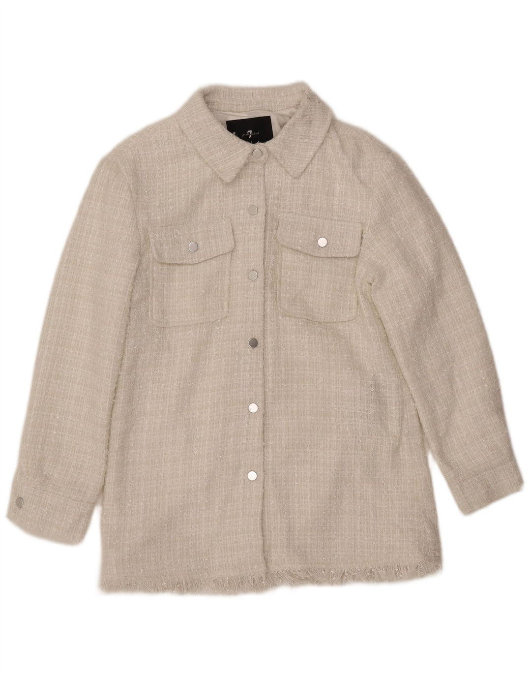 7 ZA CIJELO ČOVJEČANSTVO Ženska bomber jakna UK 12 Srednji bijeli poliester