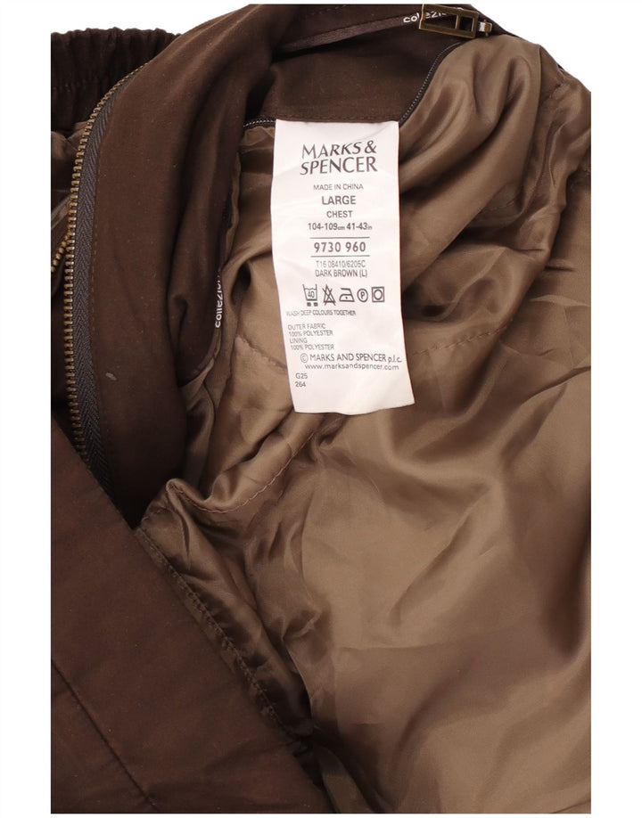 Marks & Spencer muška bomber jakna UK 40 veliki smeđi poliester