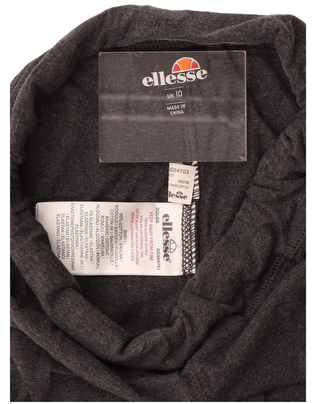 Ellesse ženske grafičke tajice UK 10 male sive pamučne