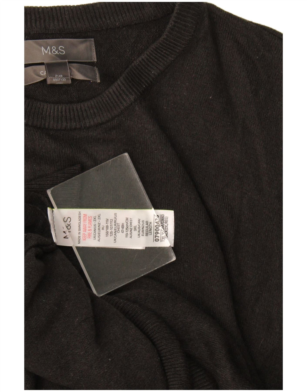 Marks & Spencer muški džemper s okruglim izrezom 2XL crni akril