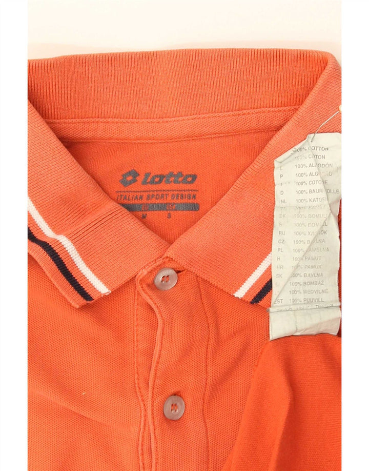 Lotto muška polo majica srednje veličine, pamuk na narančaste pruge
