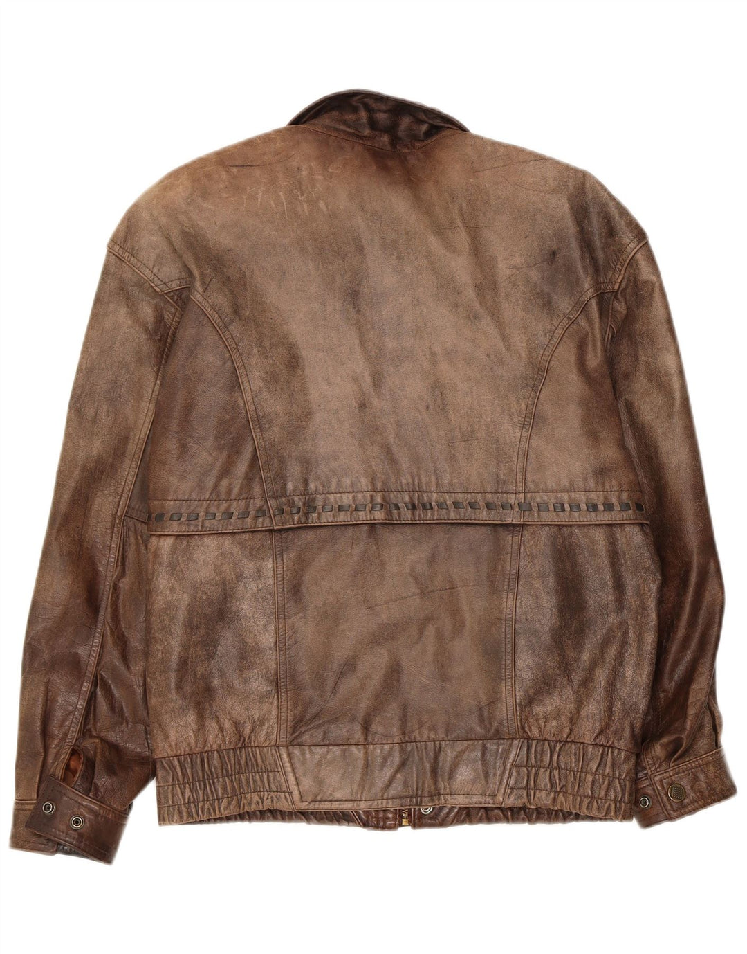 Vintage muška bomber kožna jakna EU 48 srednje smeđe kože