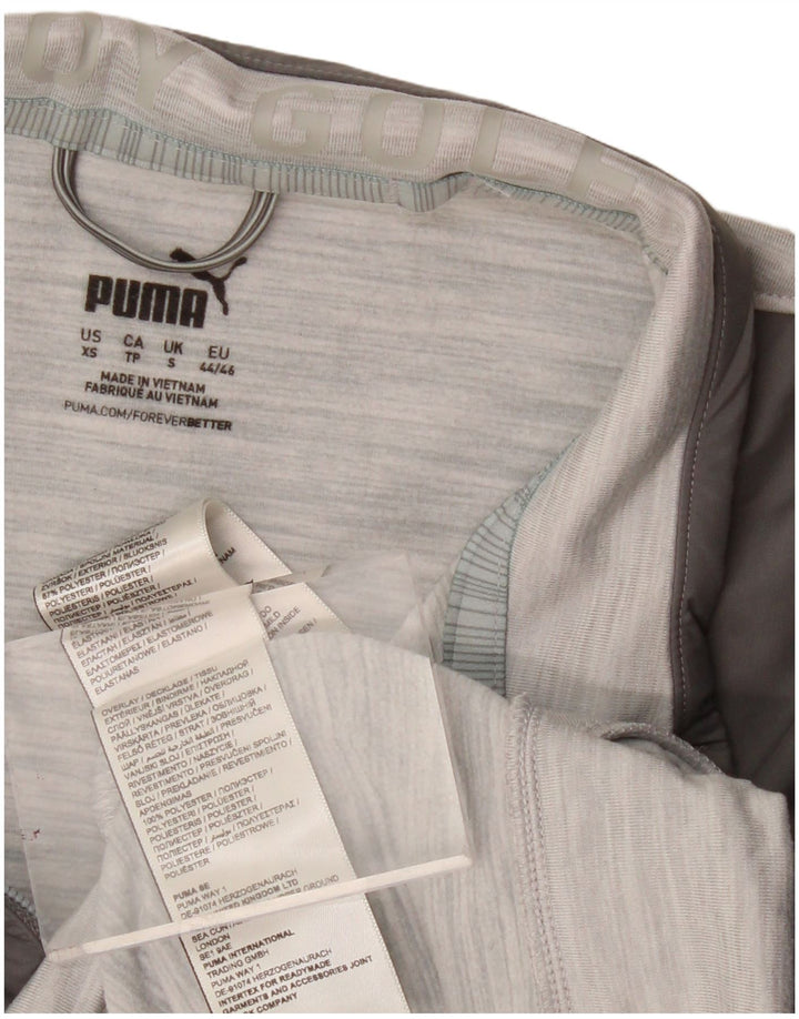 PUMA Muška majica s izrezom s patentnim zatvaračem Mali sivi poliester u boji