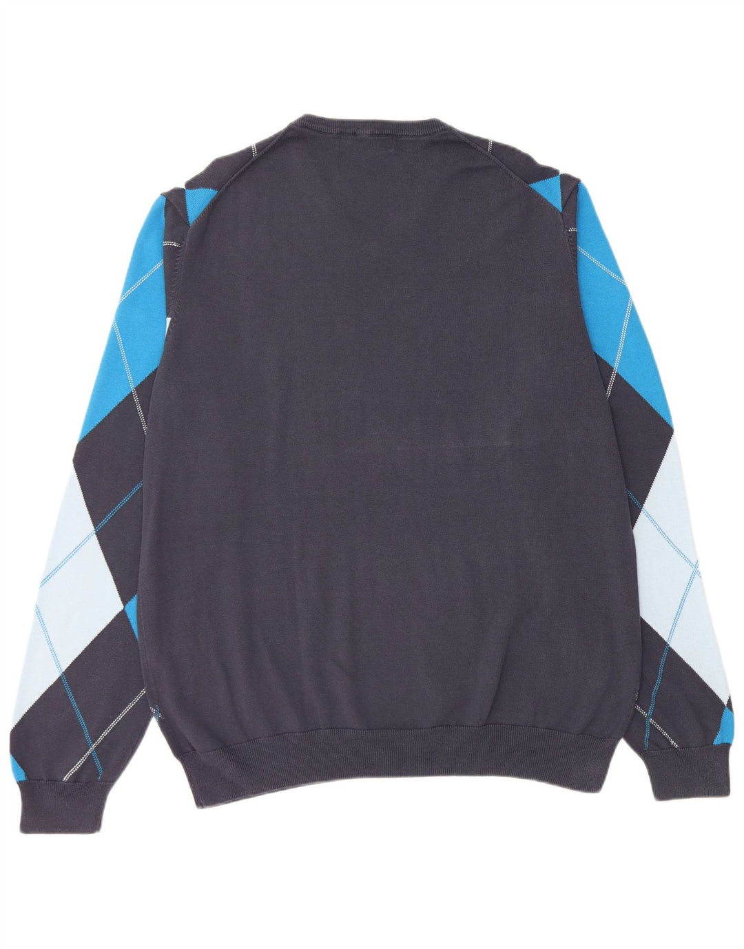 LYLE & SCOTT Muški džemper s V-izrezom 2XL tamnoplavi Argyle/Diamond