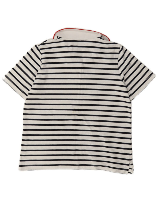 Crew Clothing Ženska polo majica UK 12 Pamuk srednje bijele pruge