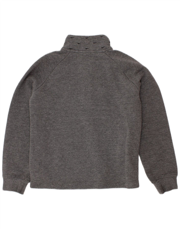 Nike Boys Graphic Zip Neck Sweatshirt Džemper 5-6 godina srednje sivi pamuk