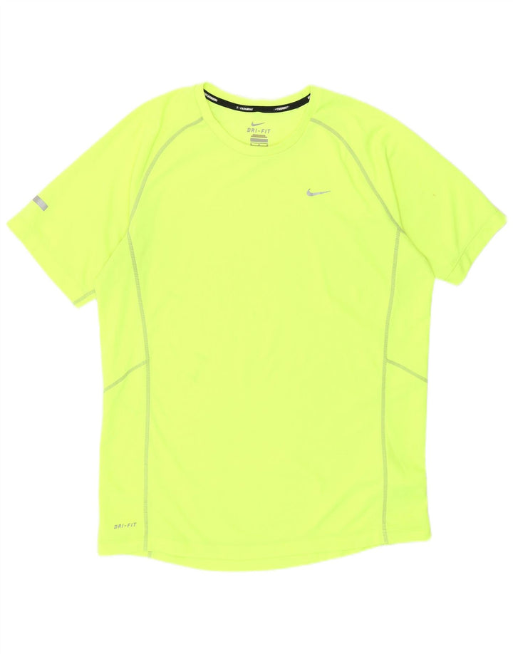 Nike Dri Fit majica kratkih rukava Srednje žuti poliester