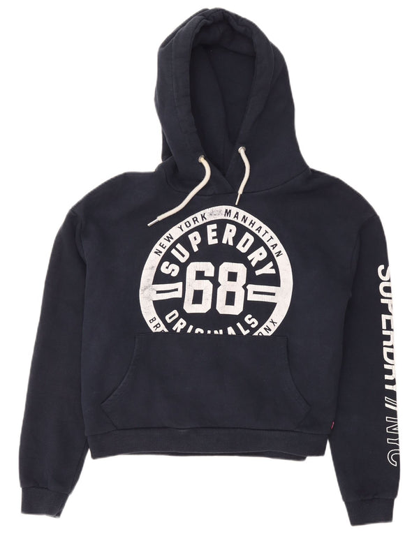 Superdry ženski džemper s kapuljačom slobodnog kroja UK 14 Srednje tamnoplava