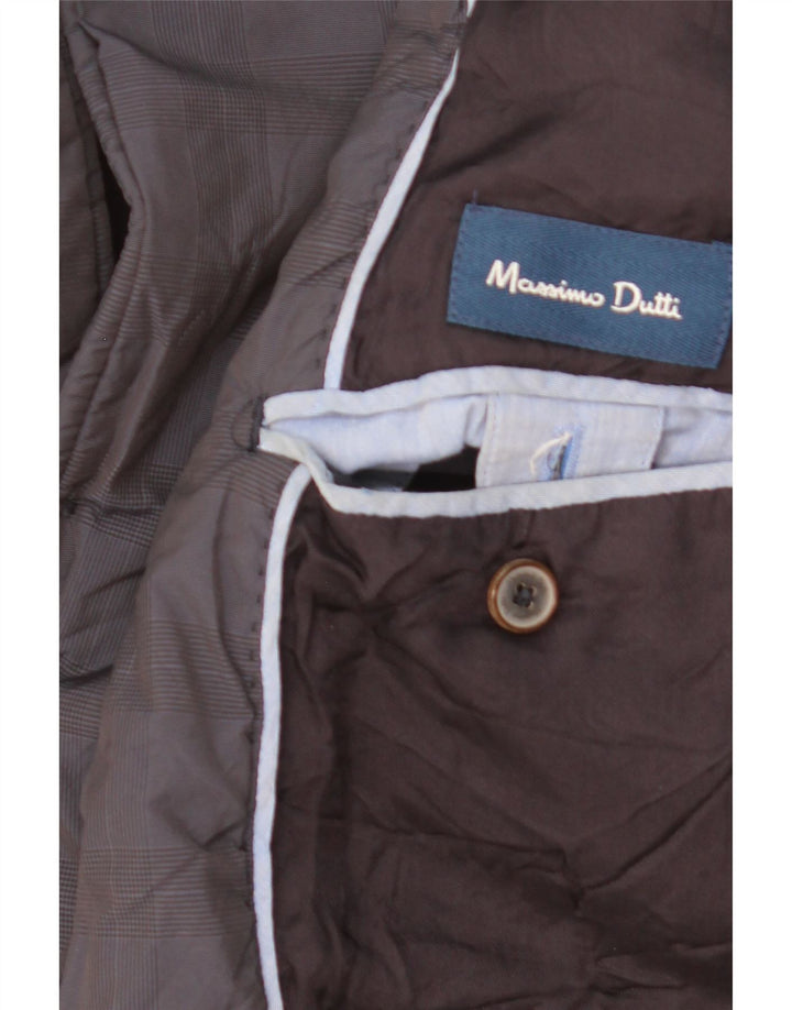 Massimo Dutti muška pomoćna jakna UK 40 velika tamnoplava karirana acetat