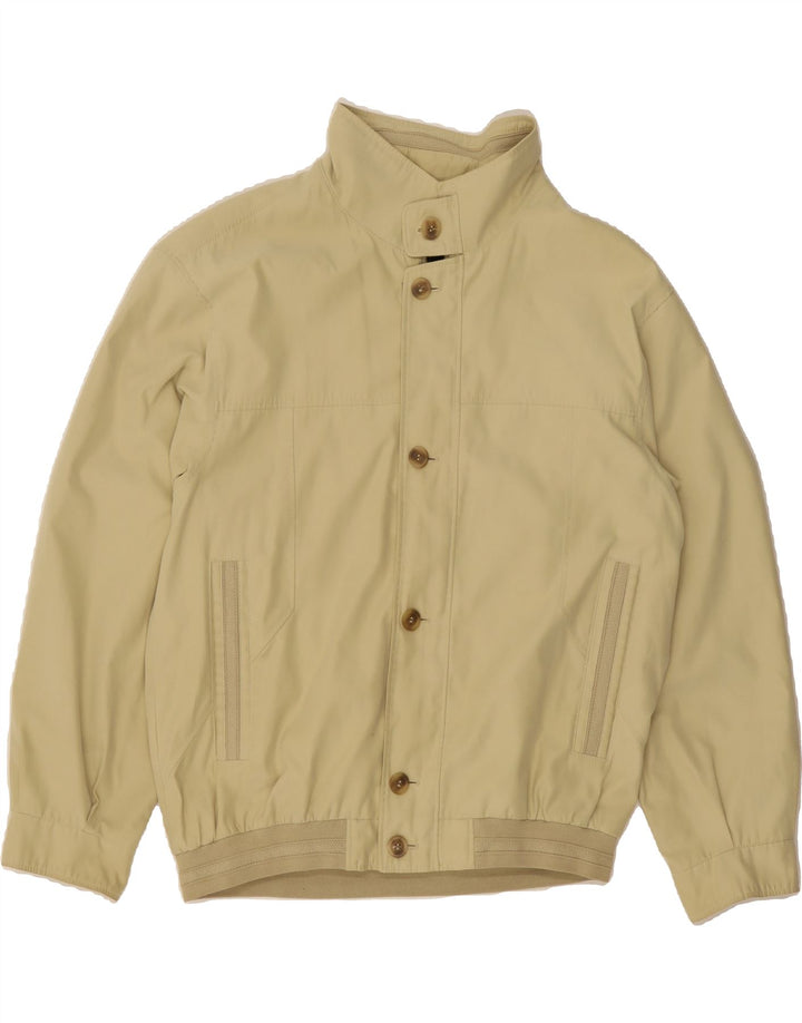 B.S.M Mens Bomber Jacket IT 50 Large Yellow Polyester Vintage B.S.M and Second-Hand B.S.M from Messina Hembry 