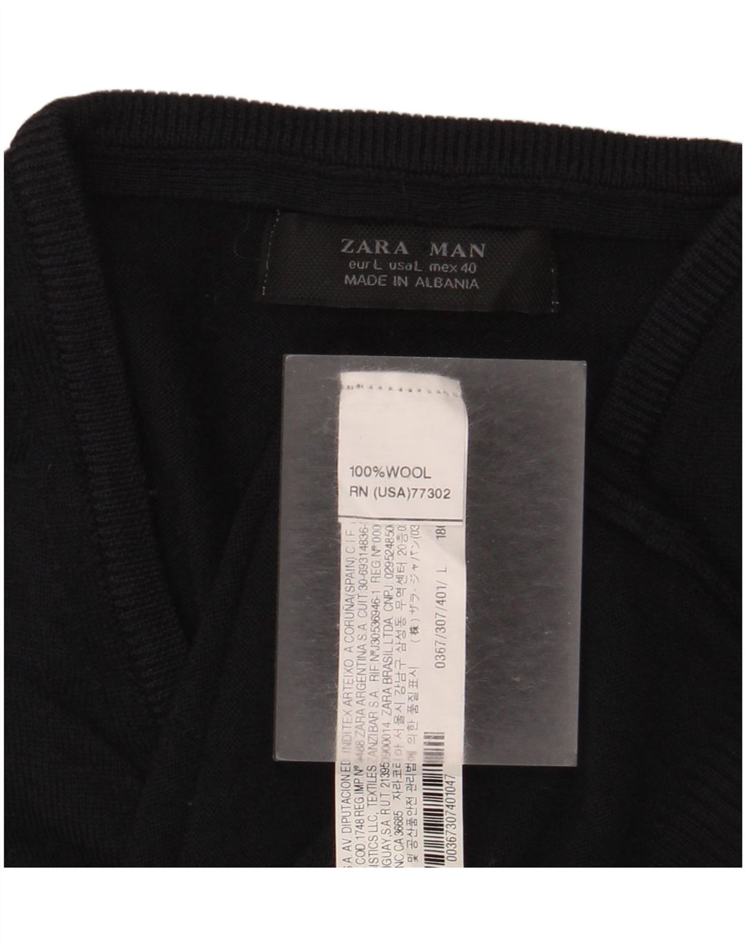 ZARA muški prsluk bez rukava velika tamnoplava vuna