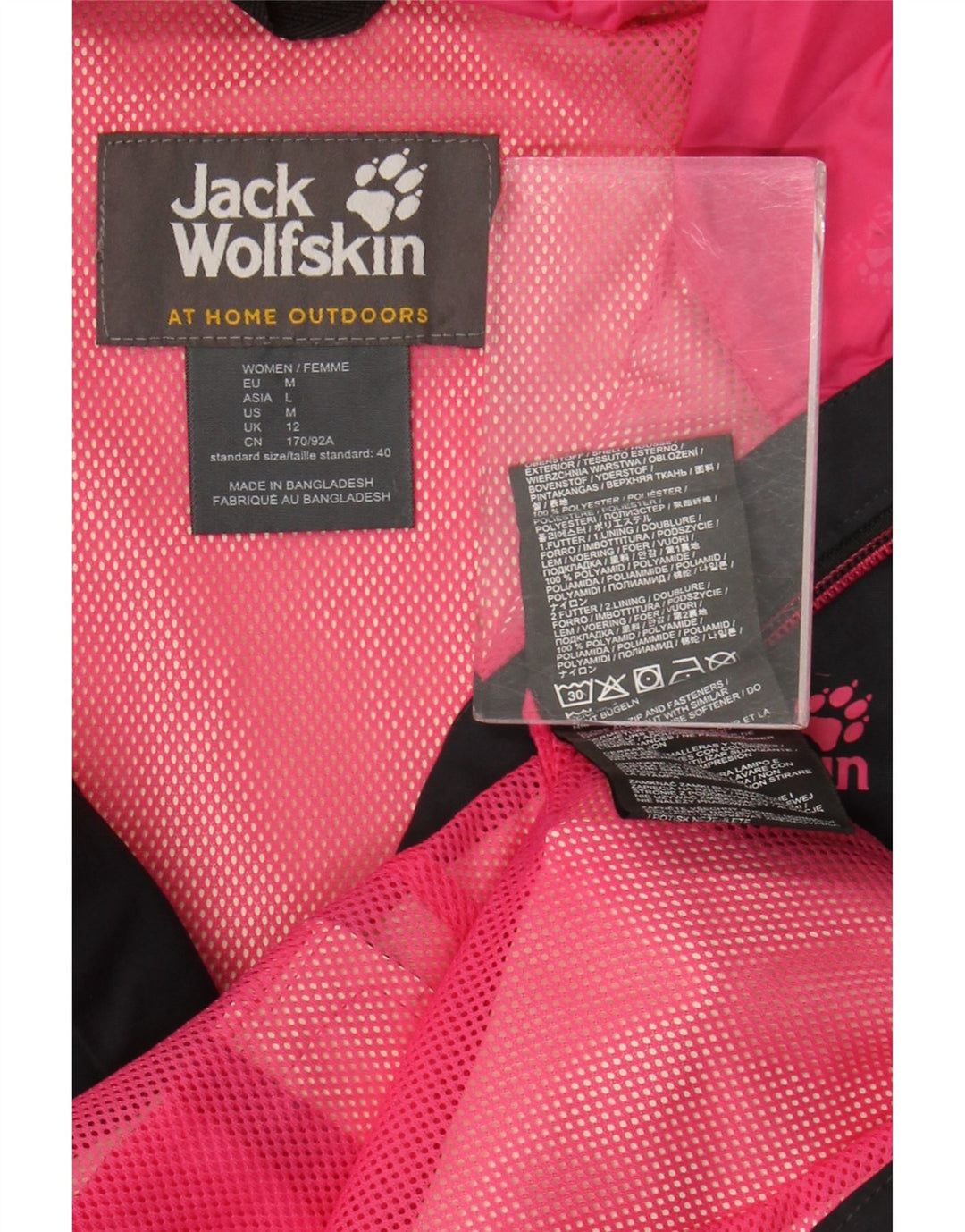 Jack Wolfskin ženska kišna jakna s kapuljačom UK 12 Srednji crni poliester