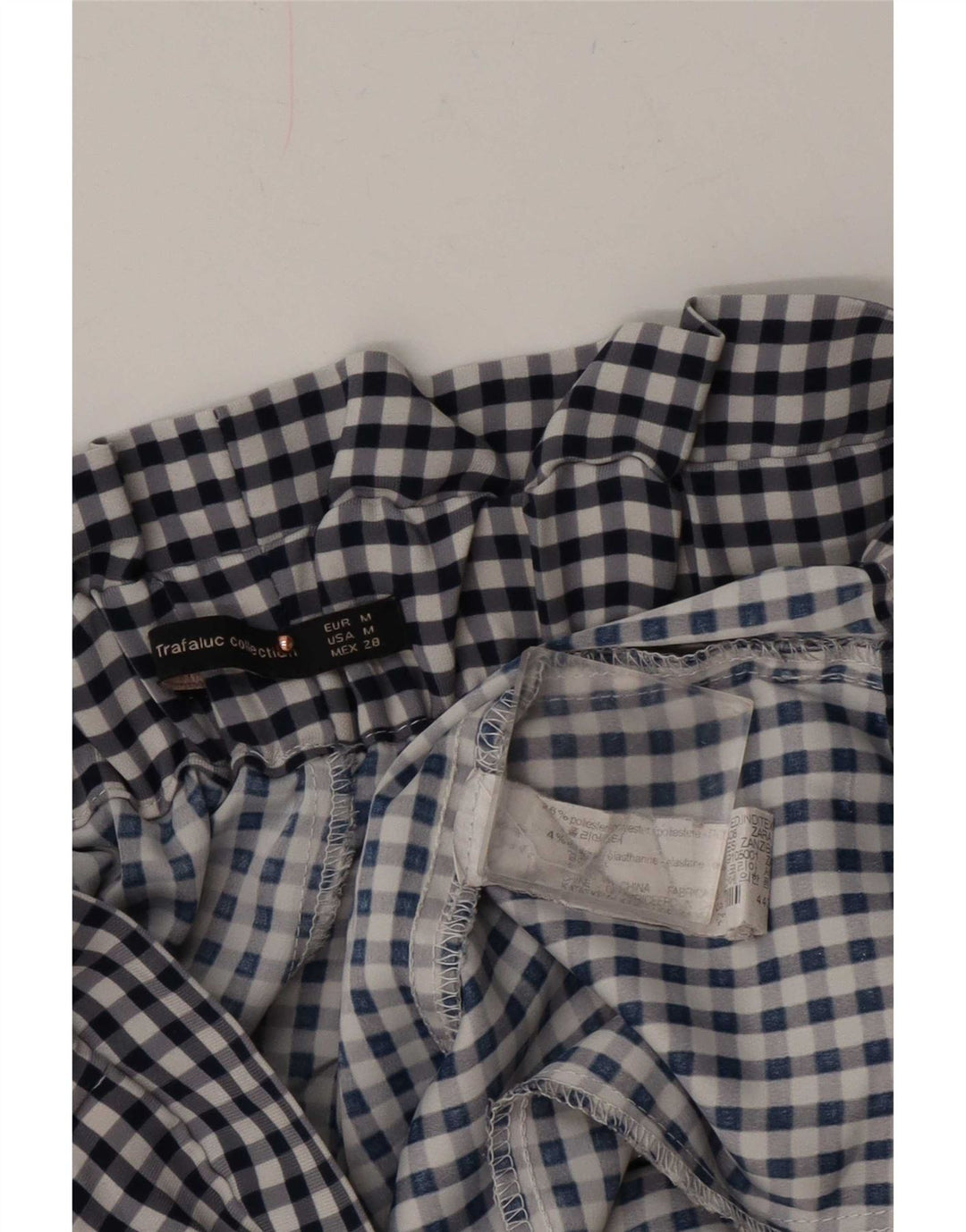 Zara ženske kapri hlače Cullotes srednje veličine W28 L22 mornarsko plavi gingham