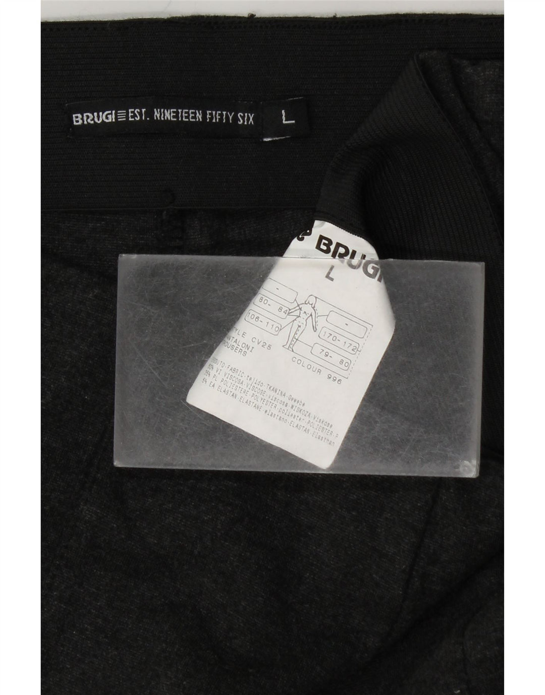 BRUGI ženske uske ležerne hlače velike W32 L28 crna viskoza