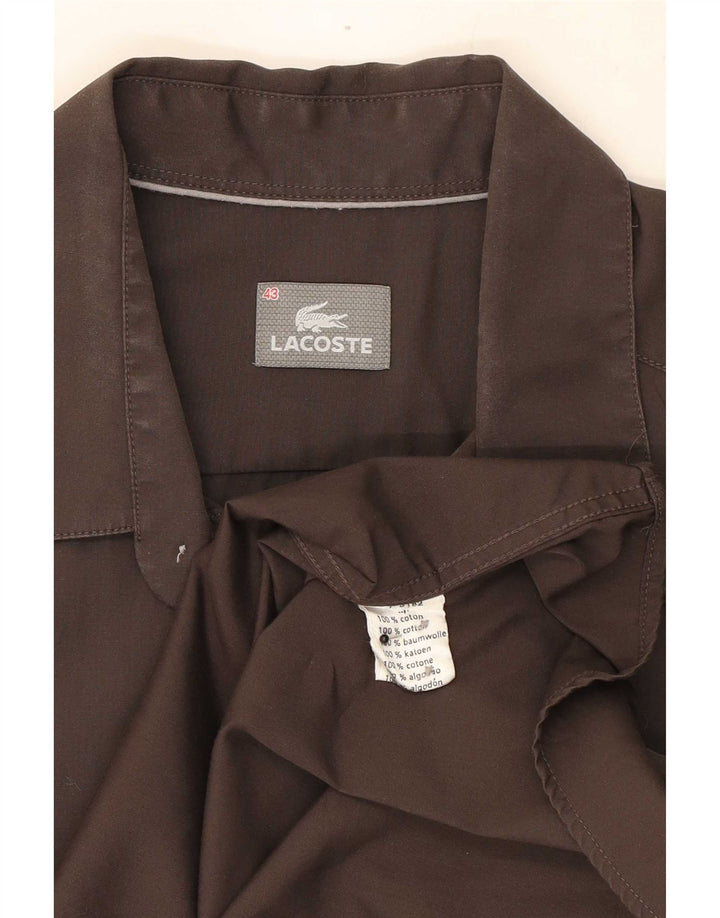 Lacoste muška košulja veličine 43 veliki smeđi pamuk