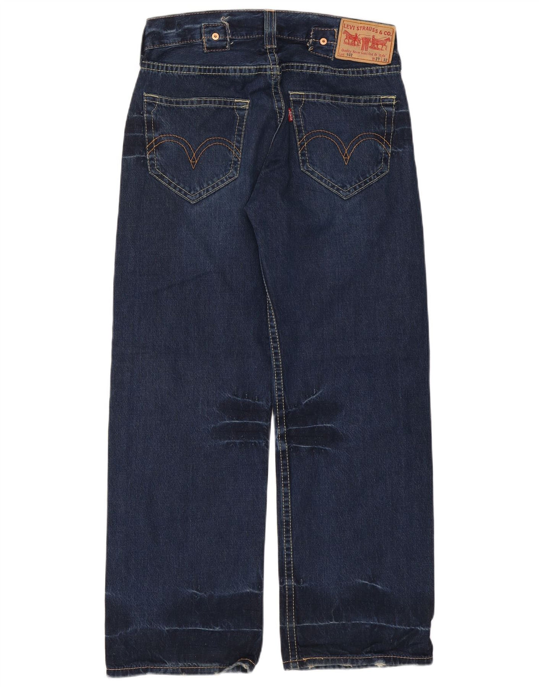 LEVI'S Womens 902 Wide Leg Jeans W29 L30 Navy Blue Cotton Vintage Levi's and Second-Hand Levi's from Messina Hembry 