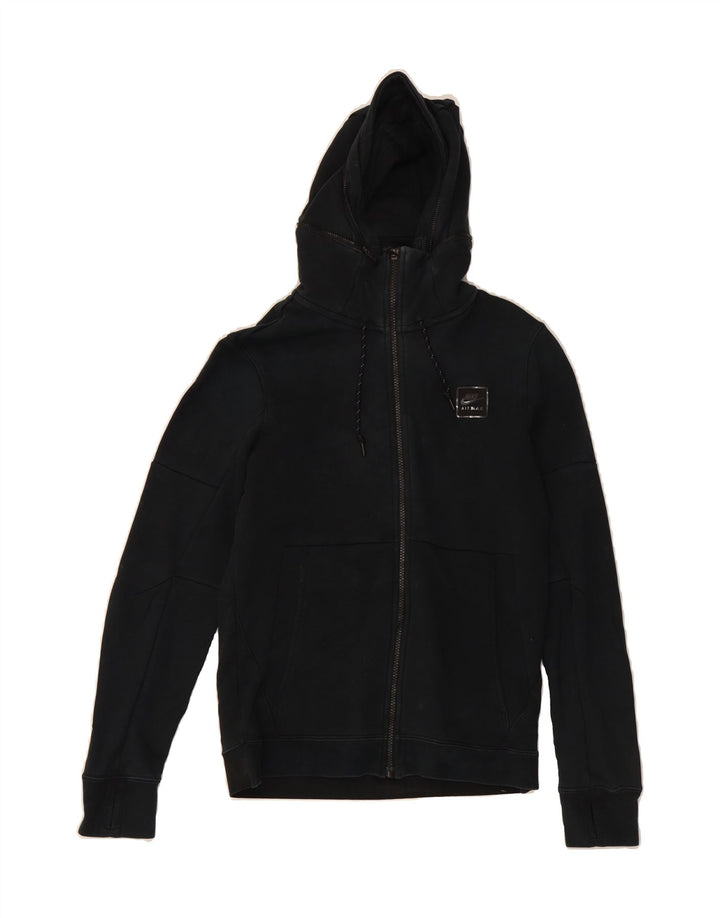 NIKE Mens Zip Hoodie Sweater Small Black Cotton Vintage Nike and Second-Hand Nike from Messina Hembry 
