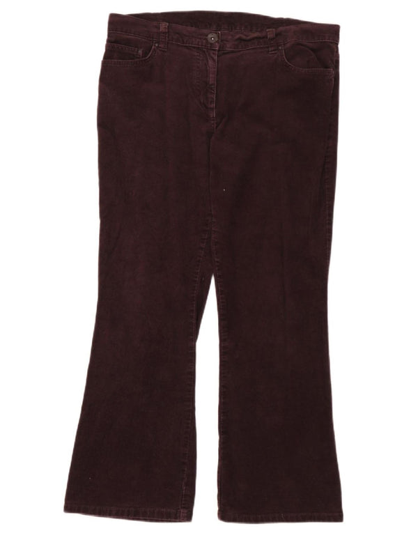 Marks & Spencer ženske samtaste hlače UK 14 Large W32 L26 Bordo