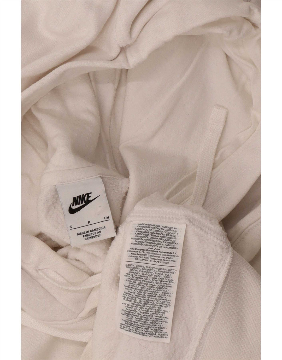 Nike Muška majica s kapuljačom Mala bijela pamučna