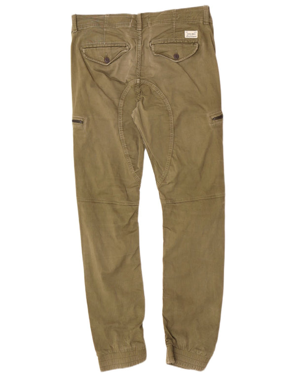 Jack & Jones muške antifit joggers kargo hlače W31 L29 Kaki pamuk