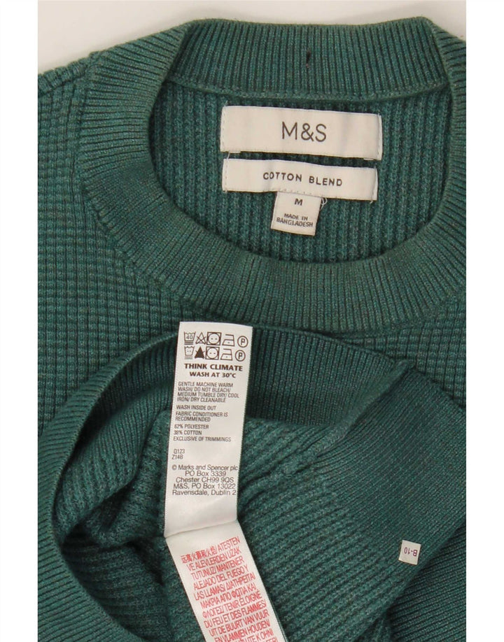 Marks & Spencer muški džemper s okruglim izrezom srednje zelene boje od poliestera