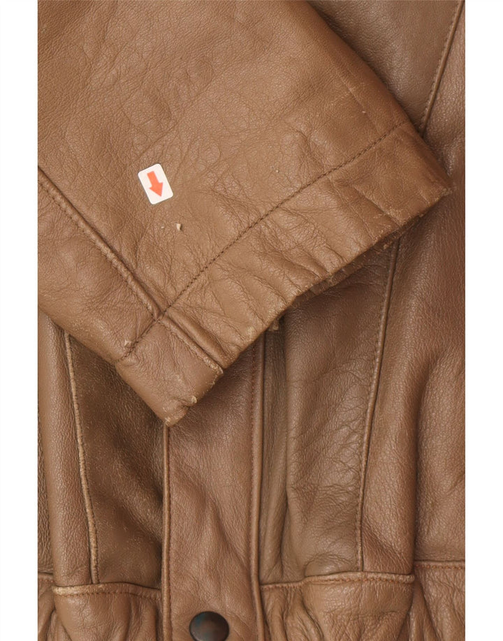 Vintage muška kožna jakna UK 38 srednje smeđa