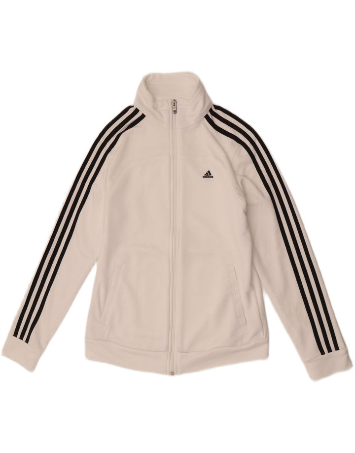 Adidas ženska trenirka Climalite Gornja jakna UK 12/14 Srednje bijela