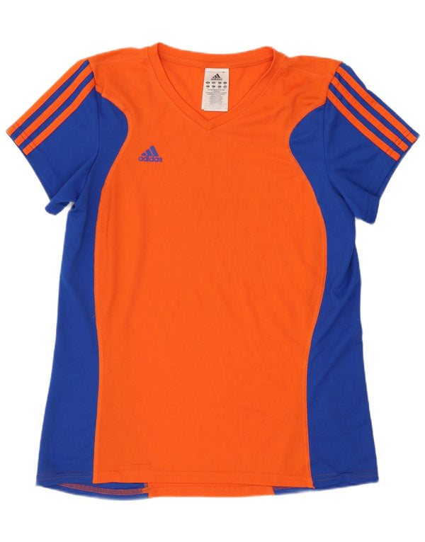 Adidas ženska majica kratkih rukava Climalite UK 16 Large Orange Colourblock