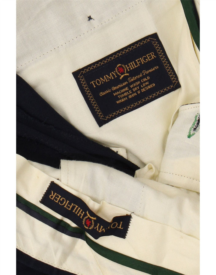 TOMMY HILFIGER Muške chino hlače s štipaljkama W38 L29 tamnoplave