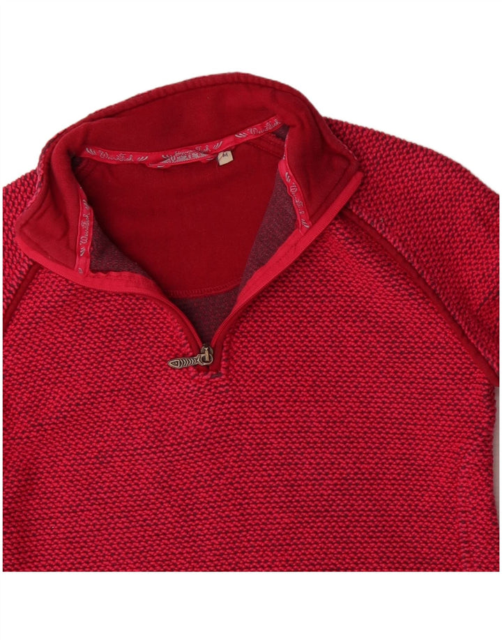 WEIRD FISH Ženska majica s izrezom s patentnim zatvaračem UK 12 srednje crvena