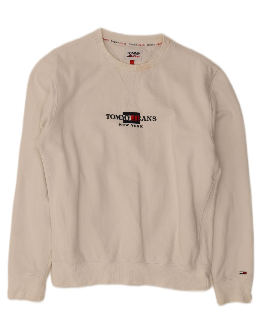 Tommy Hilfiger Muški džemper s grafičkim motivima Mali bijeli pamuk
