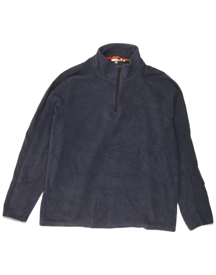 Mountain Warehouse muški džemper od flisa s patentnim izrezom 2XL tamnoplavi poliester