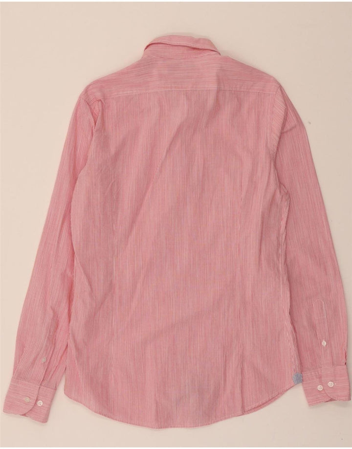 MASSIMO DUTTI Mens Shirt Small Pink Pinstripe Cotton Vintage Massimo Dutti and Second-Hand Massimo Dutti from Messina Hembry 