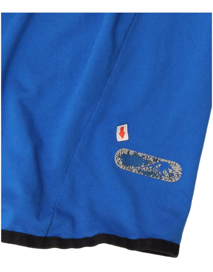 Asics muška majica s kapuljačom i izrezom s patentnim zatvaračem, dugih rukava srednje plave boje od poliestera