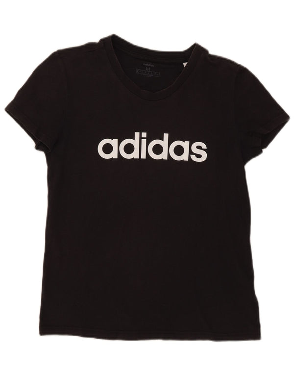 Adidas ženska majica kratkih rukava s grafičkim motivima UK 12/14 Srednje crni pamuk