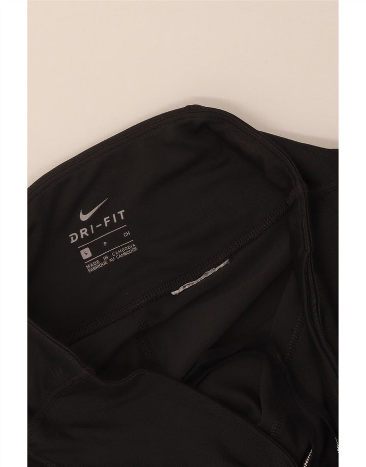 NIKE Ženske Dri Fit Leggings UK 8 Male crne