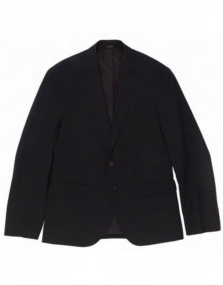 Massimo Dutti muška jakna sa 2 gumba EU 52 Large Navy Blue Wool