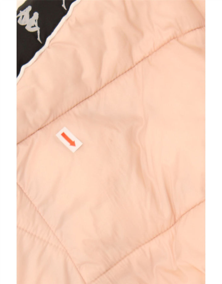 KAPPA Womens Oversized Graphic Padded Jacket UK 16 Large Pink Polyamide Vintage Kappa and Second-Hand Kappa from Messina Hembry 