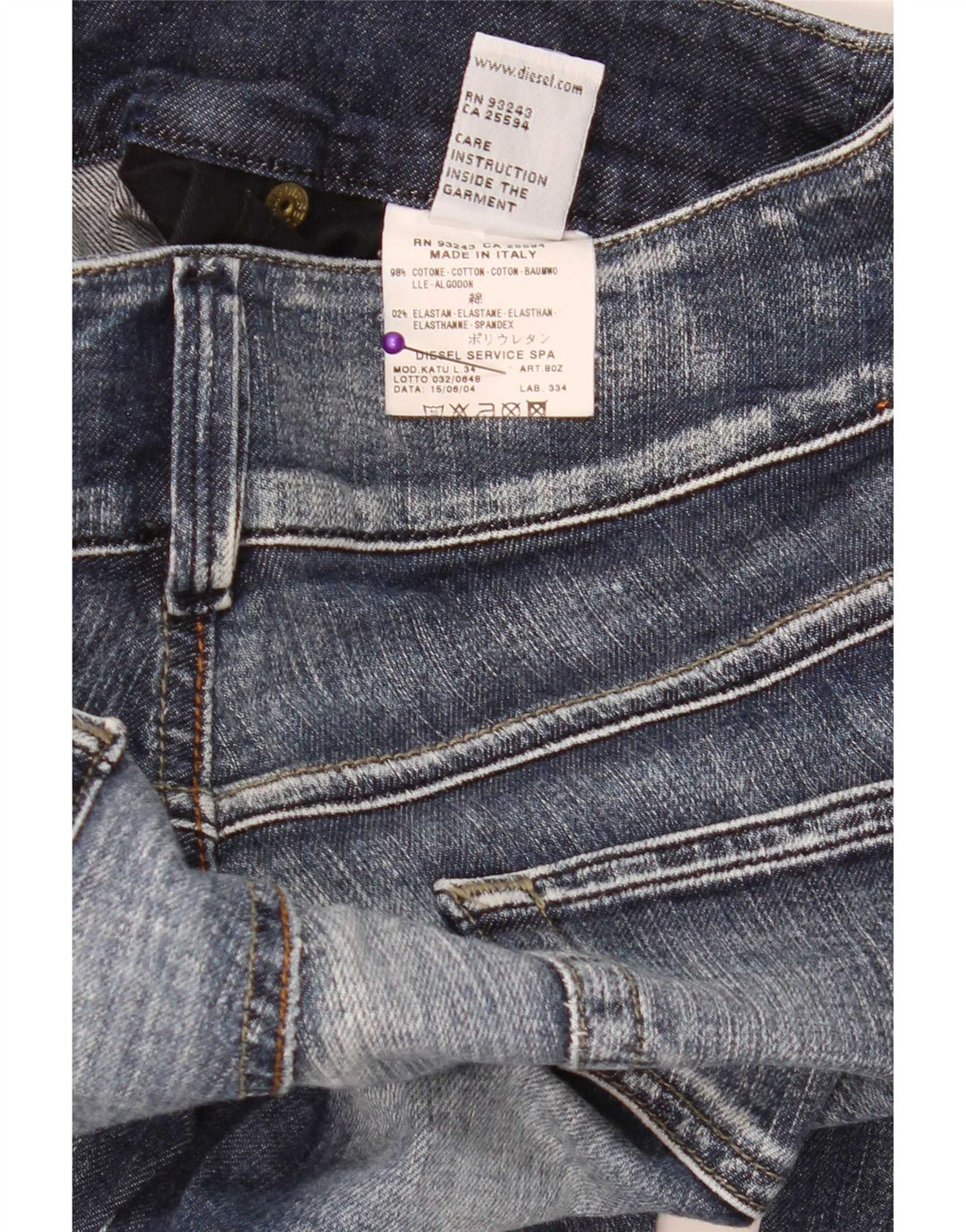 Diesel Ženske Bootcut traperice W27 L29 Plavi pamuk