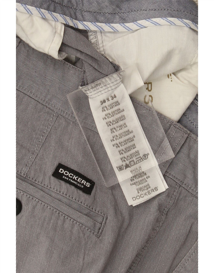 Dockers muške Extra Sim Fit chino hlače W36 L34 sivi pamuk