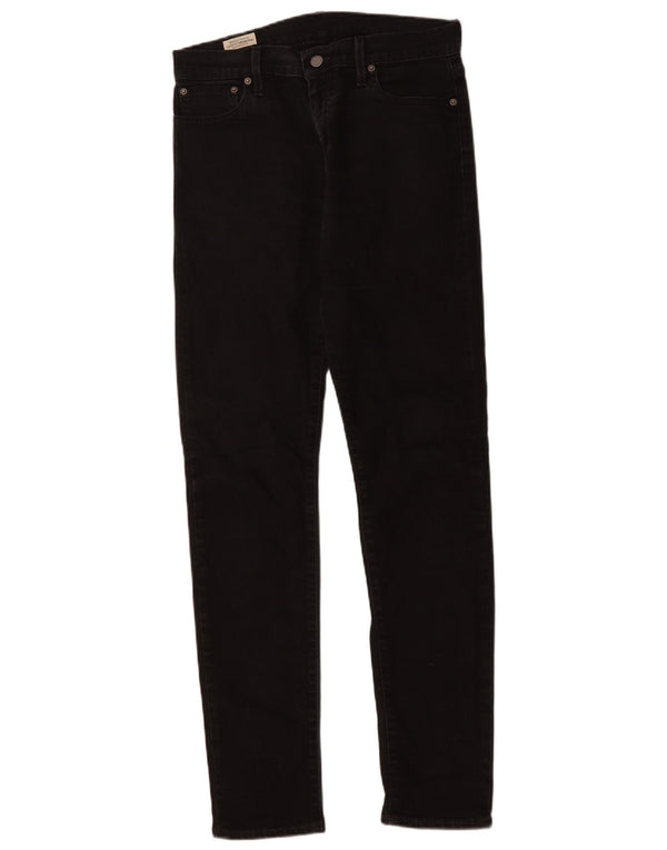 LEVI'S muške 512 uske sužene traperice W30 L34 crni pamuk
